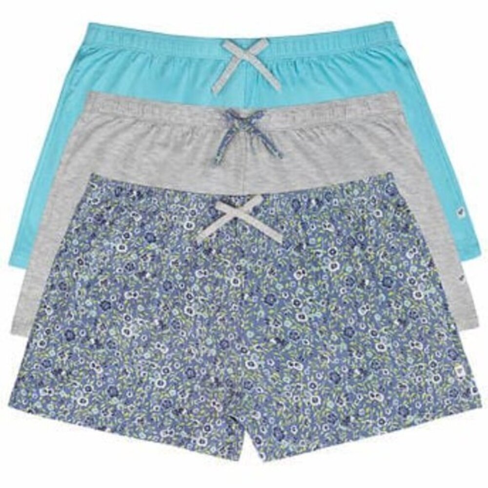 Jane and Bleecker womens Sleep Short size Meduim Blue Aqua 3-pack